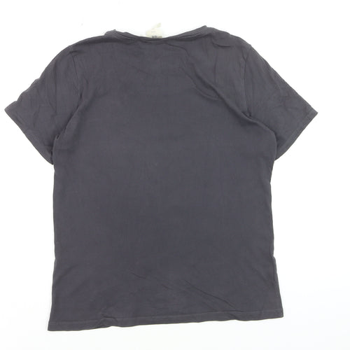 H&M Women’s Black Mickey Mouse Christmas T-Shirt UK 8