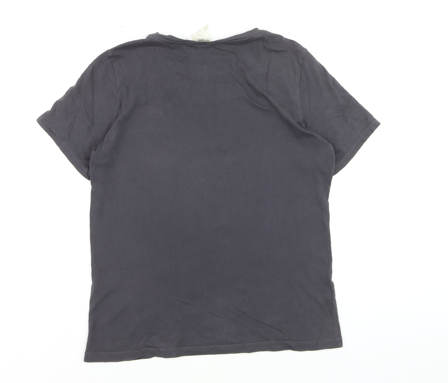 H&M Women’s Black Mickey Mouse Christmas T-Shirt UK 8