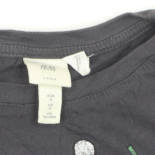 H&M Women’s Black Mickey Mouse Christmas T-Shirt UK 8