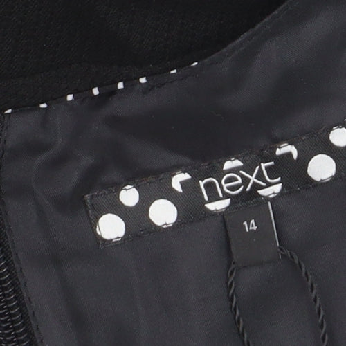 Next Women Black Geometric Sleeveless Sheath Dress Size 14