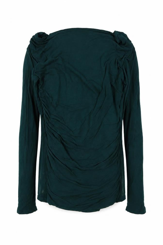 Phase Eight Women’s Green Ruched Long Sleeve Jersey Tunic Blouse M
