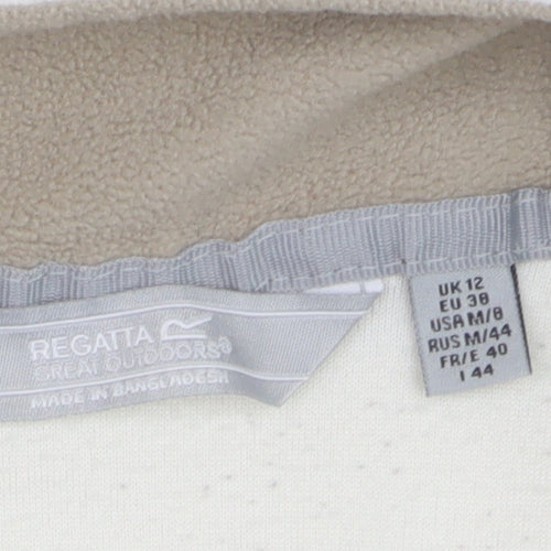 Regatta Women Ivory Fleece 1/2 Zip Pullover Sweatshirt UK 12