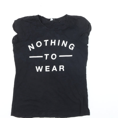 New Look Women's Black 'Nothing to Wear' T-Shirt Size 10