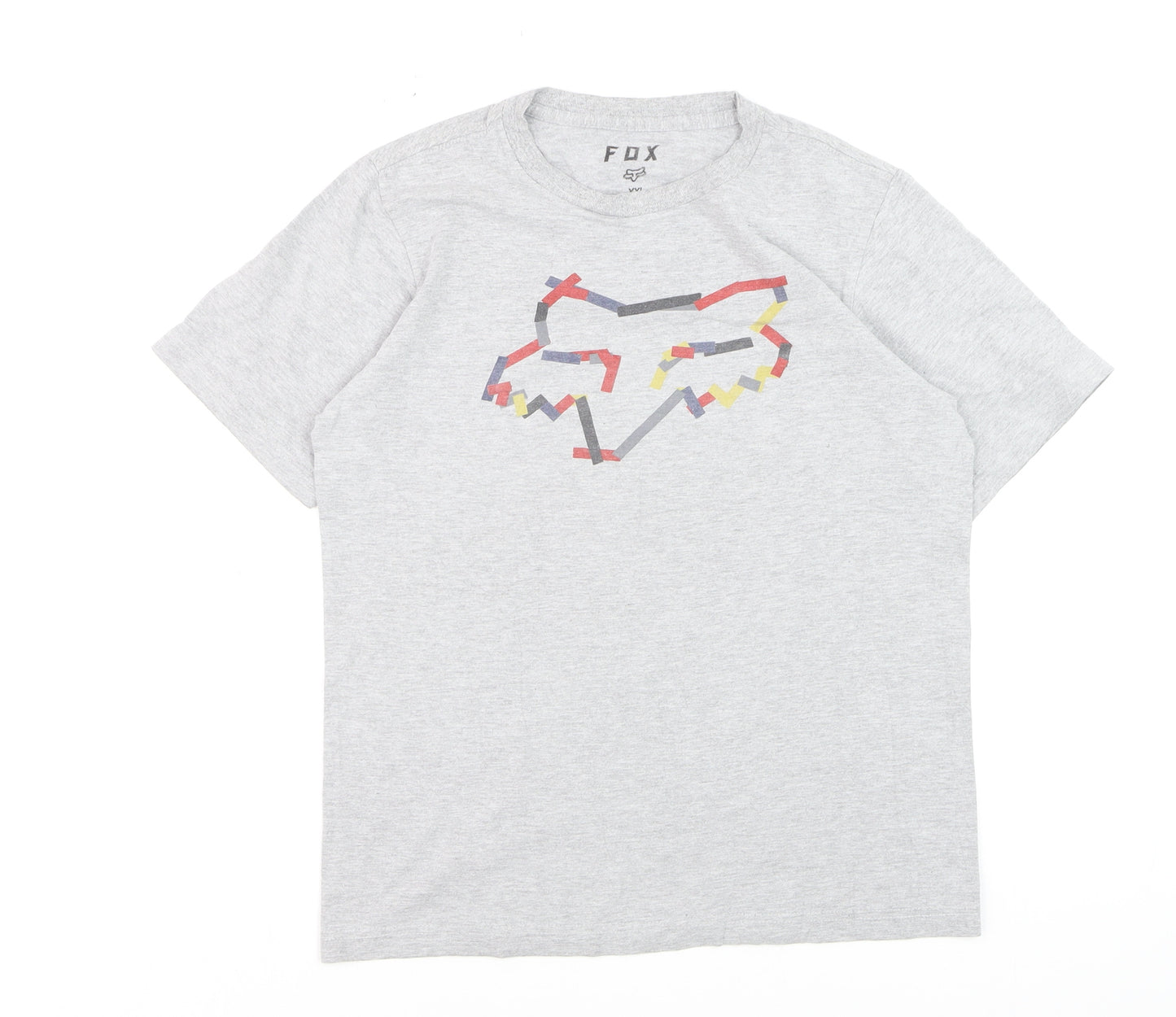 Fox Boys Grey XL Graphic Logo Short Sleeve Cotton T-Shirt