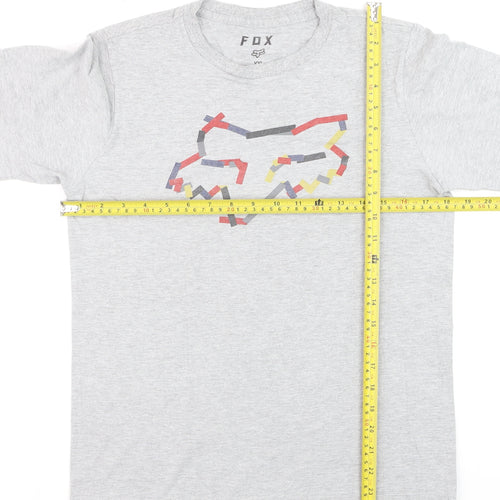 Fox Boys Grey XL Graphic Logo Short Sleeve Cotton T-Shirt