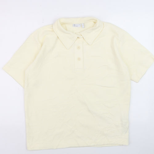 ASOS DESIGN Men's Ivory Polo Shirt XS Short Sleeve Regular Fit