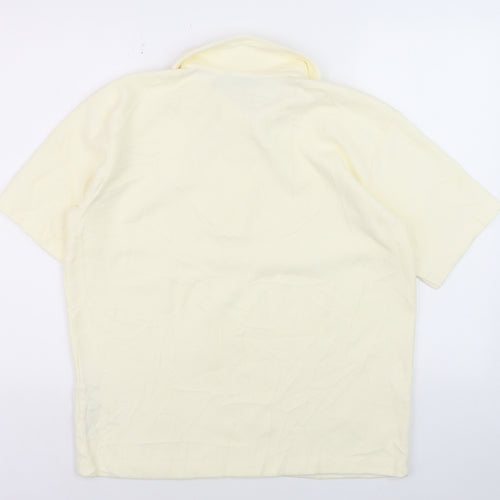 ASOS DESIGN Men's Ivory Polo Shirt XS Short Sleeve Regular Fit