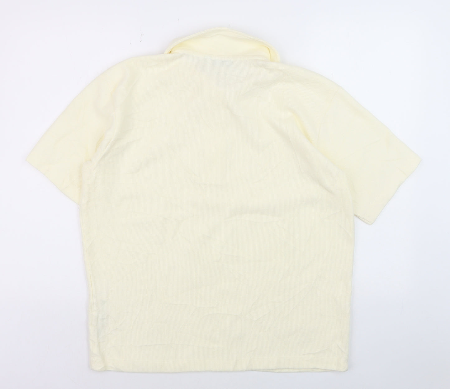 ASOS DESIGN Men's Ivory Polo Shirt XS Short Sleeve Regular Fit