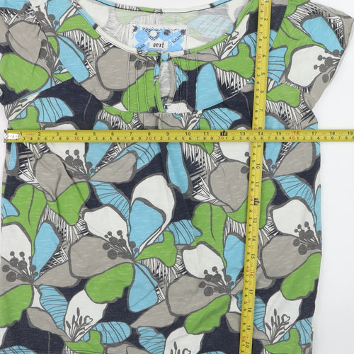 Next Women's Multicoloured Floral Cotton T-Shirt Size 8
