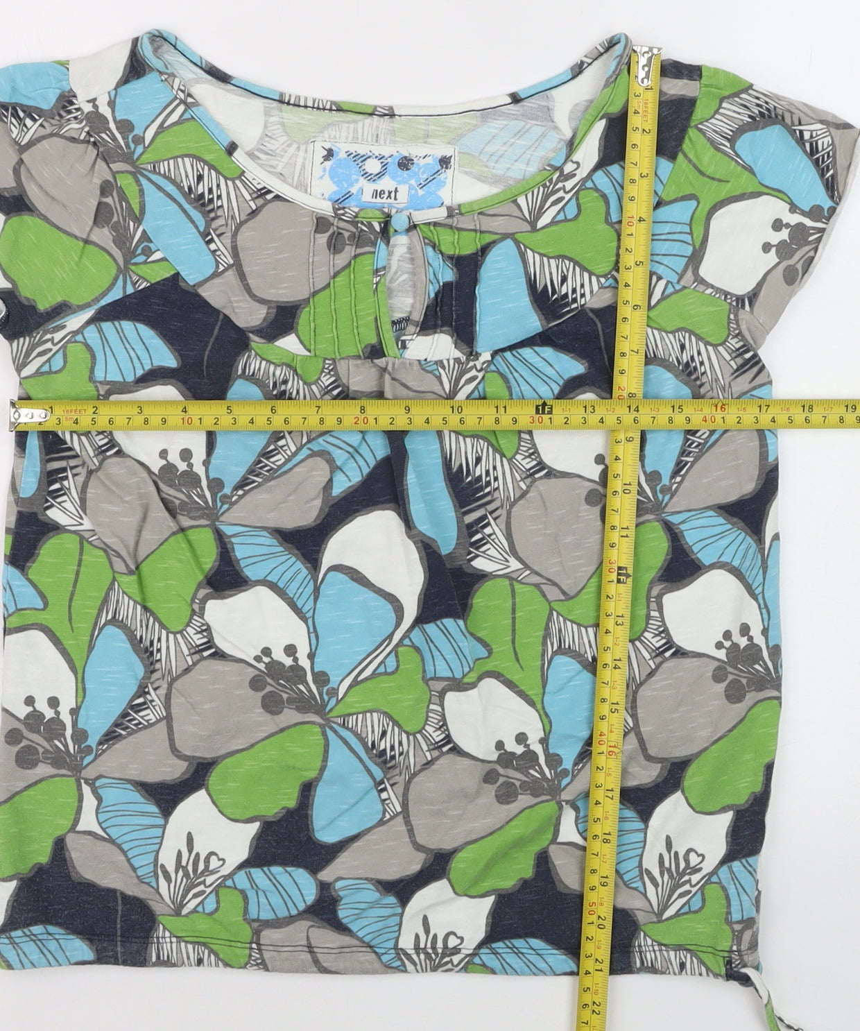 Next Women's Multicoloured Floral Cotton T-Shirt Size 8