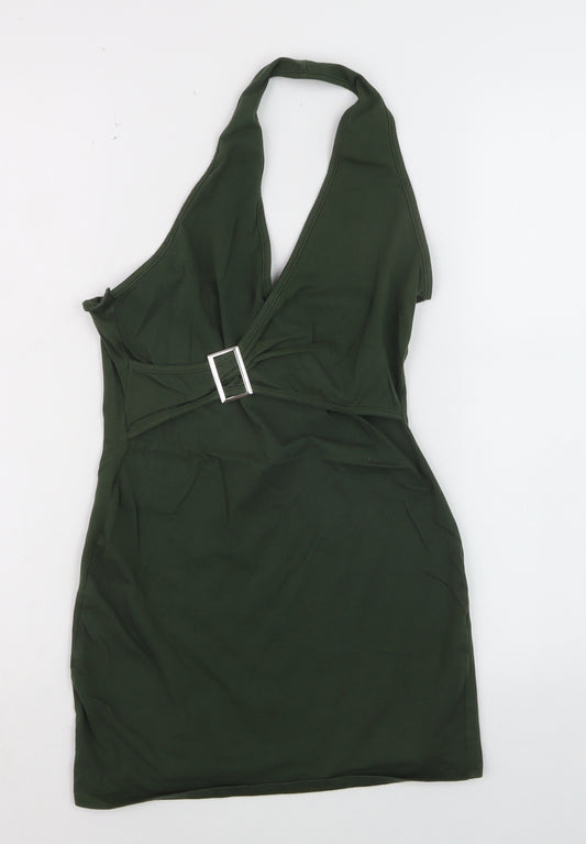 PrettyLittleThing Women’s Green Halter Camisole Top UK 6