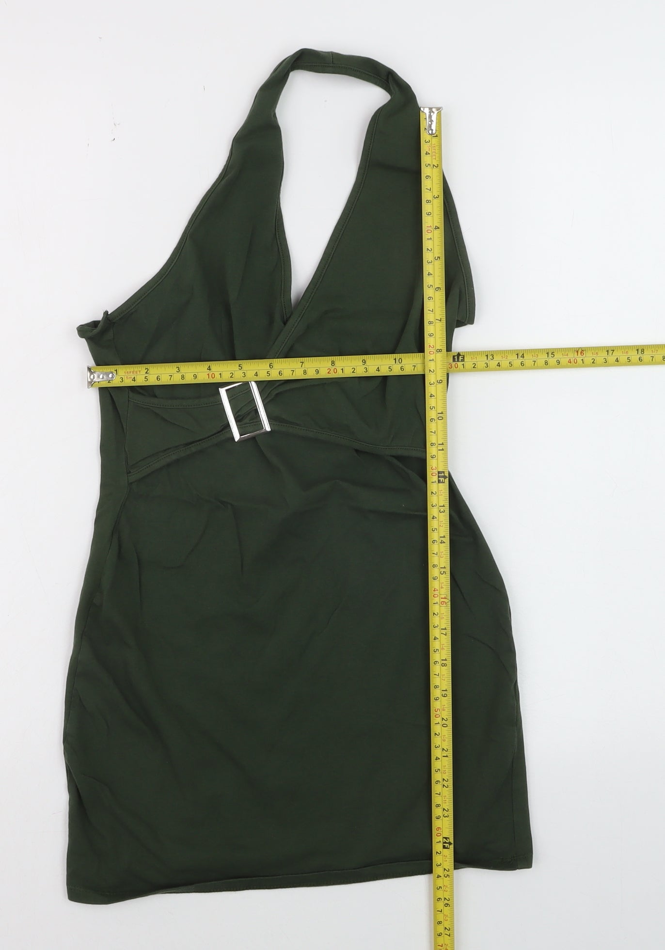 PrettyLittleThing Women’s Green Halter Camisole Top UK 6