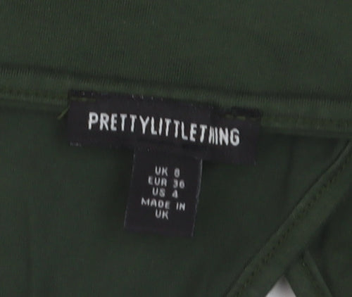 PrettyLittleThing Women’s Green Halter Camisole Top UK 6