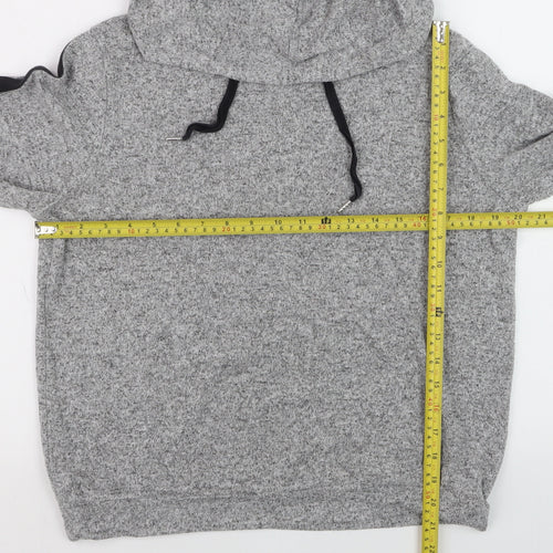 Marks and Spencer Men's Grey Knit Pullover Hoodie Size S