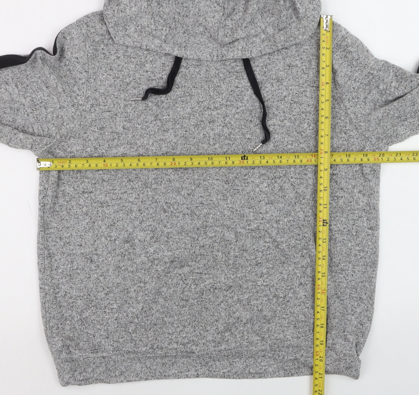 Marks and Spencer Men's Grey Knit Pullover Hoodie Size S