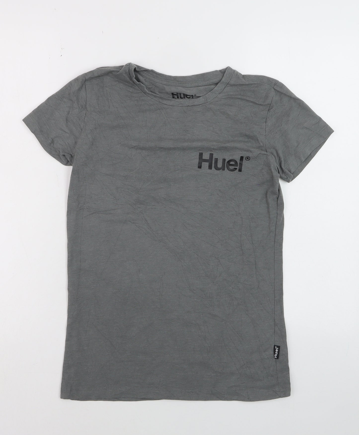 Huel Men's Grey Small Crew Neck Cotton Blend T-Shirt