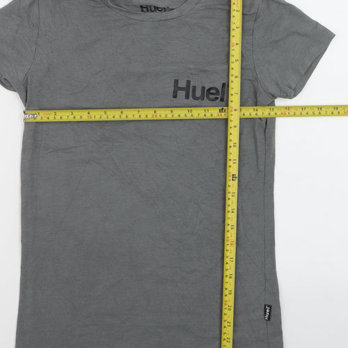 Huel Men's Grey Small Crew Neck Cotton Blend T-Shirt
