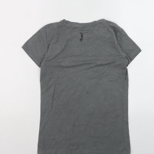 Huel Men's Grey Small Crew Neck Cotton Blend T-Shirt