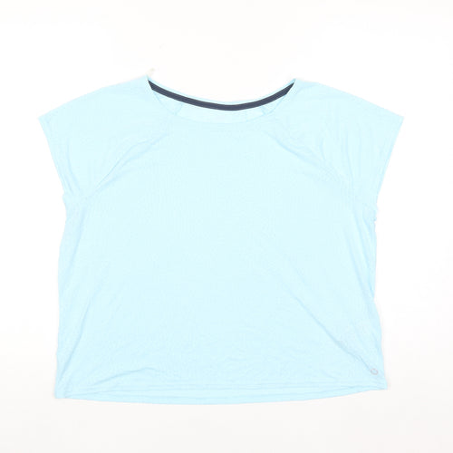 Marks and Spencer Goodmove Blue Short Sleeve T-Shirt Women Size 16