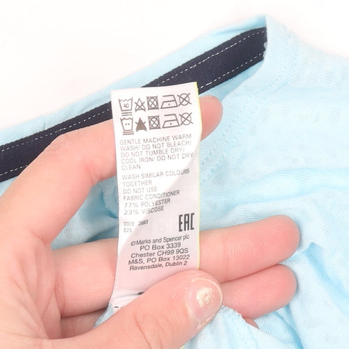 Marks and Spencer Goodmove Blue Short Sleeve T-Shirt Women Size 16