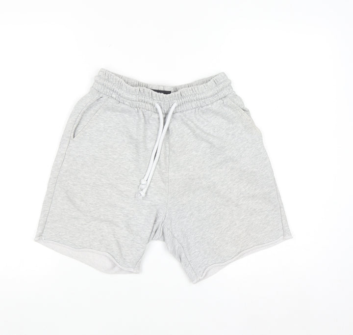 H&M Mens Grey Regular Fit Sweat Shorts Size S Casual Summer