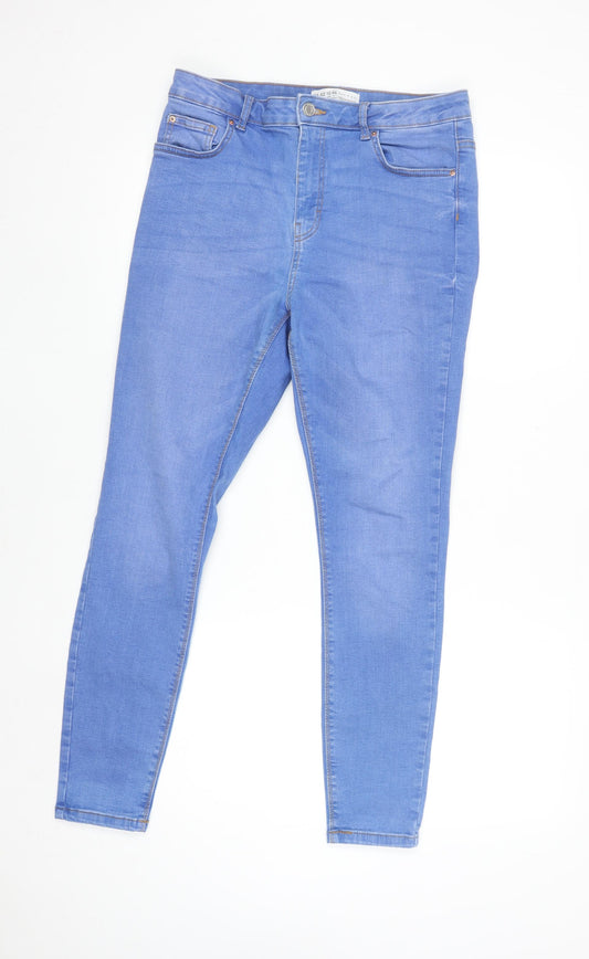 Primark Women Blue Skinny Stretch Denim Jeans Size 14