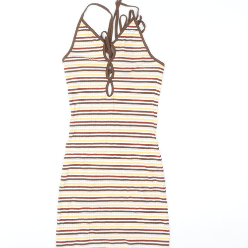 Neon & Nylon Women’s Multicoloured XS Halter Slip Dress
