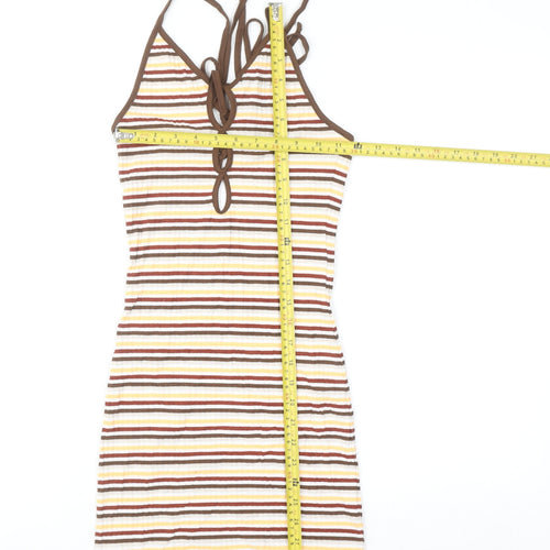 Neon & Nylon Women’s Multicoloured XS Halter Slip Dress