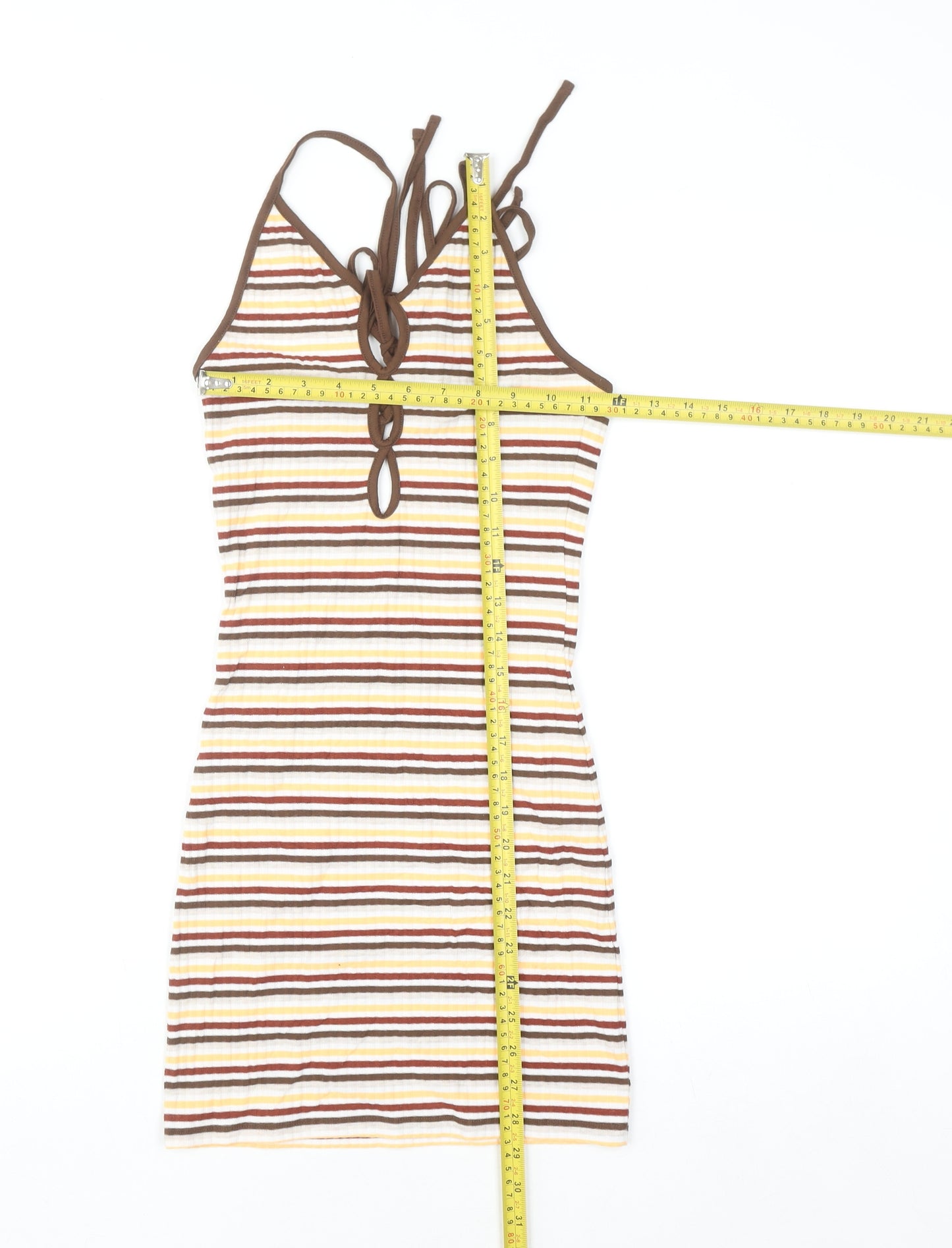 Neon & Nylon Women’s Multicoloured XS Halter Slip Dress