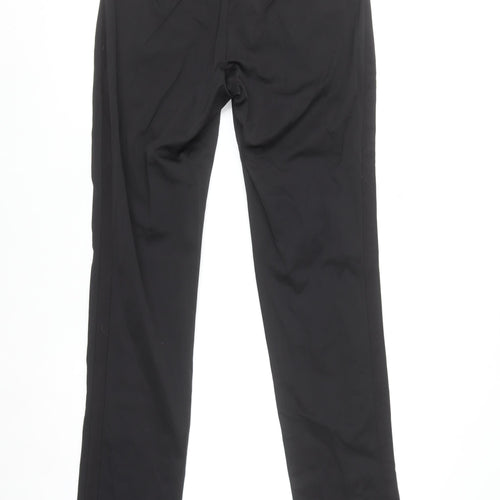 Oasis Women's Black Size 12 Slim Trousers Cotton Blend Workwear