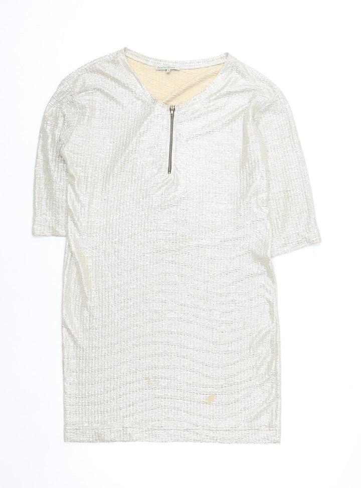 Scarlet Roos Women Gold Shift Party Dress Size S Half Sleeve