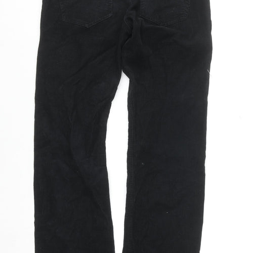 Blend Men's Black Corduroy Straight Leg Trousers Size 30 Regular