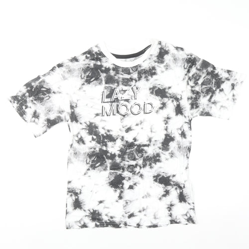 George Boys Black Tie-Dye Lazy Mood Graphic T-Shirt 10-11 Years