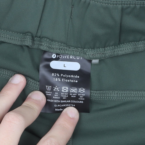 Powercut Men's Green L Jogger Activewear Trousers Stretch
