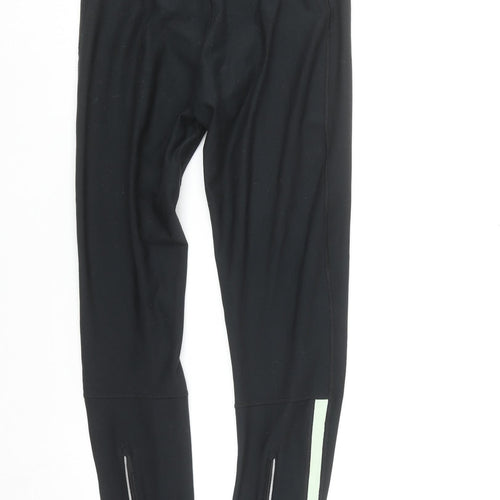 Nike Womens Black Dri-FIT Running Leggings Size S Ankle Zip