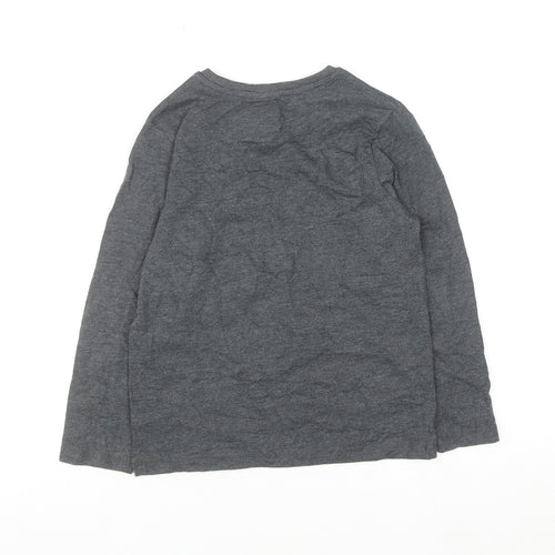 Tu Boys Grey Long Sleeve Rock & Roll Graphic T-Shirt 7 Years