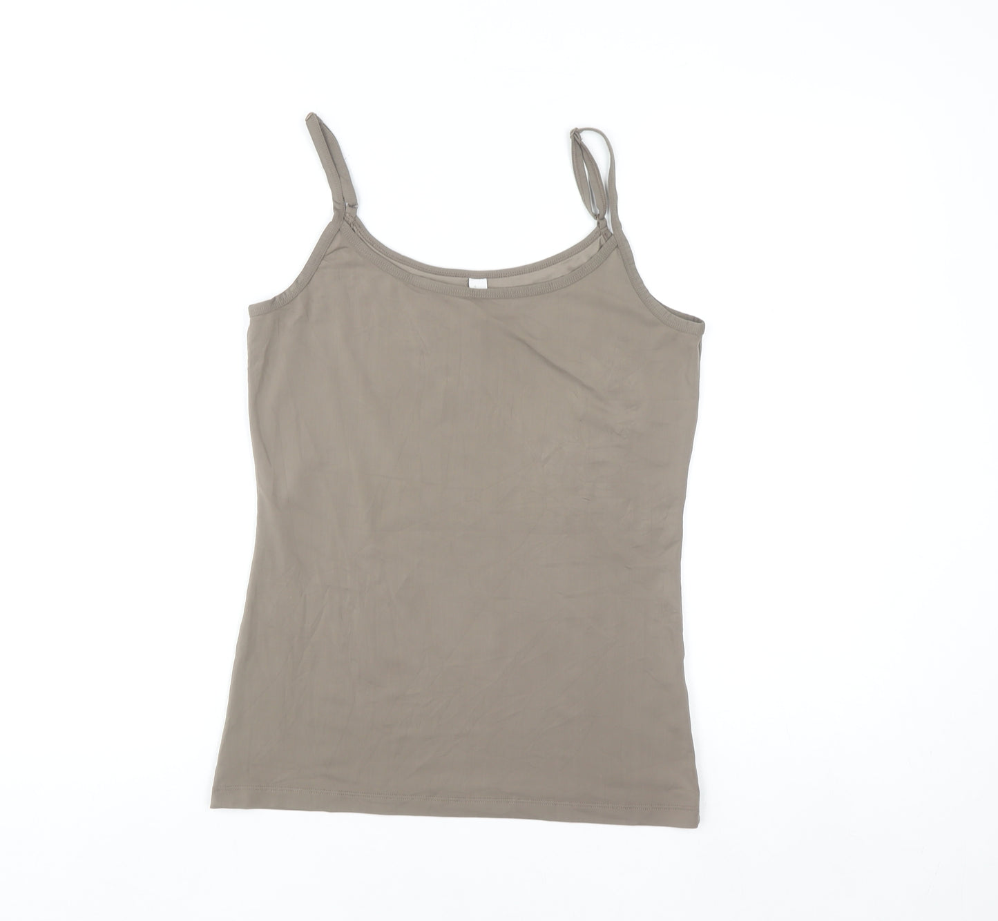Vero Moda Women Beige Camisole Tank Top M Stretch Jersey