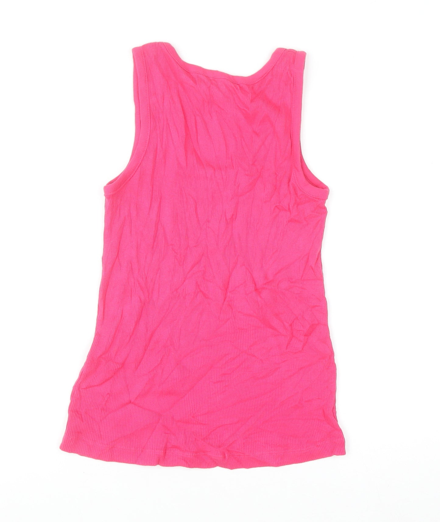 Dorothy Perkins Women's Pink Beaded Cotton Tank Top UK 10