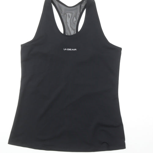 LA Gear Womens Black UK 10 Racerback Athletic Tank Top