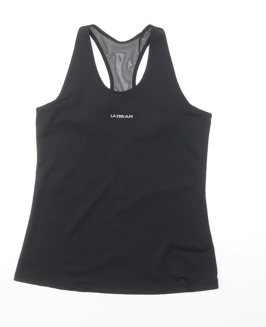 LA Gear Womens Black UK 10 Racerback Athletic Tank Top