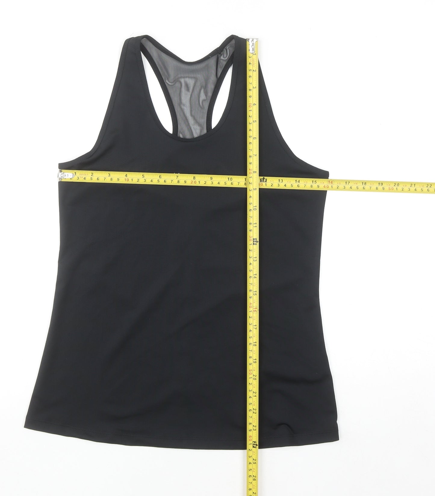 LA Gear Womens Black UK 10 Racerback Athletic Tank Top