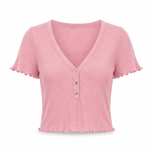 Pull & Bear Women Pink XS Slim V-Neck Ribbed Knit Cardigan