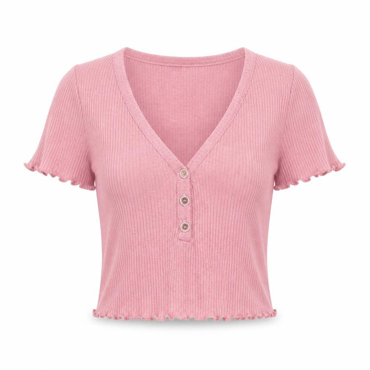 Pull&Bear Women Pink XS Slim V-Neck Ribbed Knit Cardigan