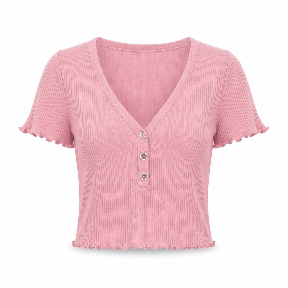 Pull & Bear Women Pink XS Slim V-Neck Ribbed Knit Cardigan