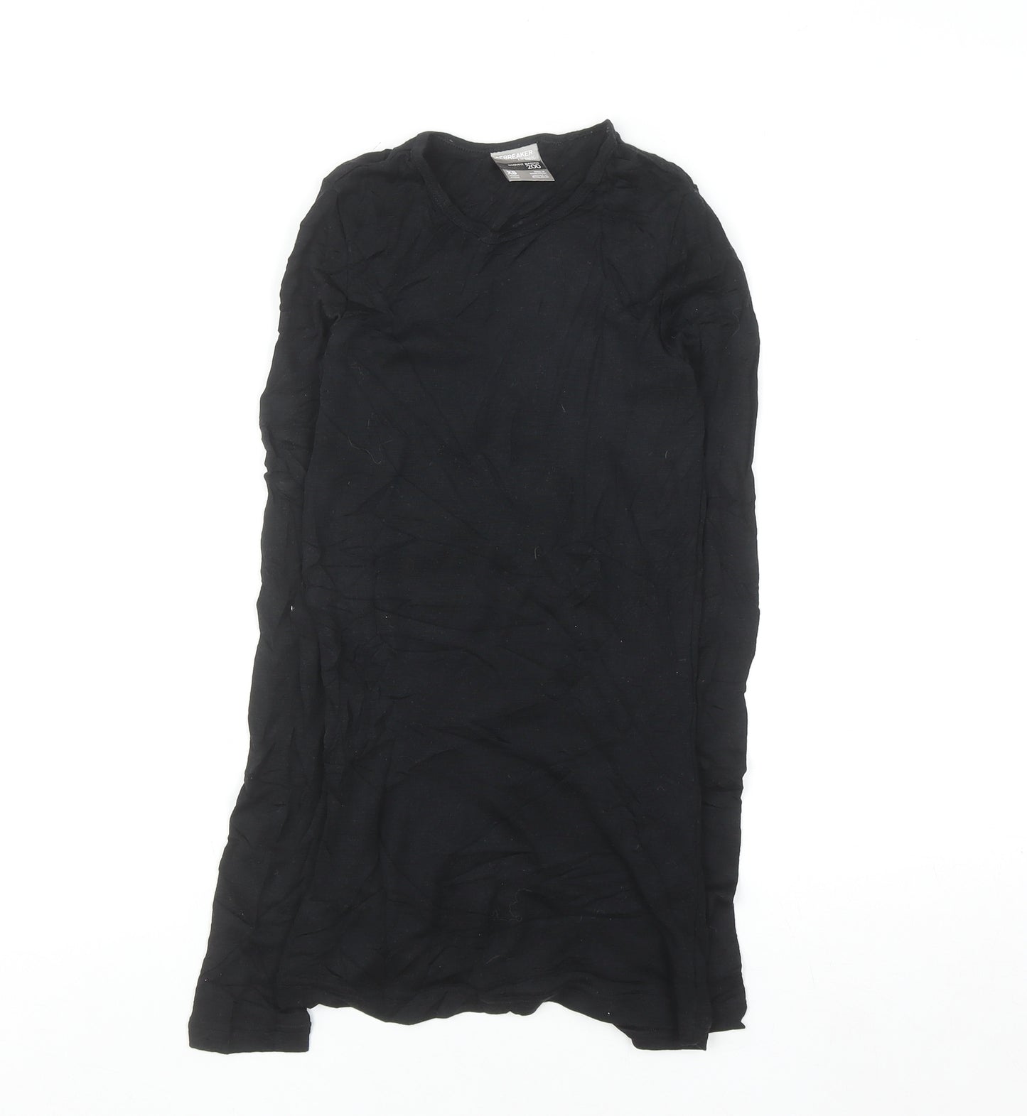 Icebreaker Women's Black XS Merino Wool Long Sleeve Thermal Top