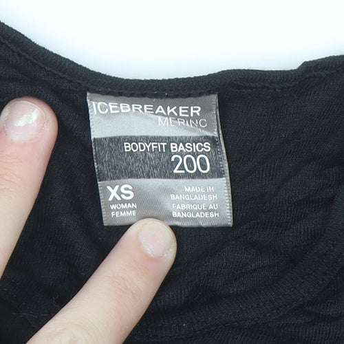 Icebreaker Women's Black XS Merino Wool Long Sleeve Thermal Top
