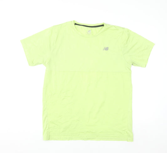 New Balance Men's Green Polyester Sports T-Shirt Size L