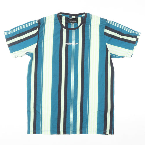 Marshall Artist Men's Multicoloured Striped Crew Neck T-Shirt M