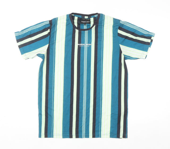 Marshall Artist Men's Multicoloured Striped Crew Neck T-Shirt M