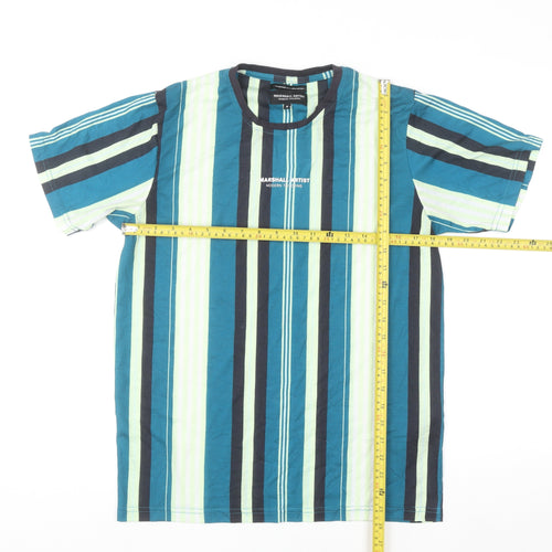 Marshall Artist Men's Multicoloured Striped Crew Neck T-Shirt M